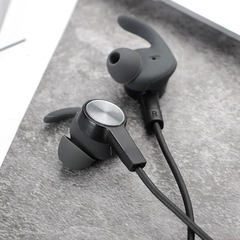 Pair of Earbuds Cover In-Ear Tips Soft Silicone Skin Earpiece Ear Hook Buds for Huawei xSport/Honor AM61 Headset