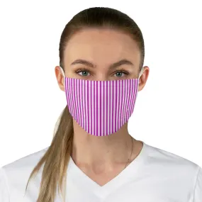 Pink Striped Face Mask, Designer Modern Adult Fabric Non-Medical Face Mask-Made in USA