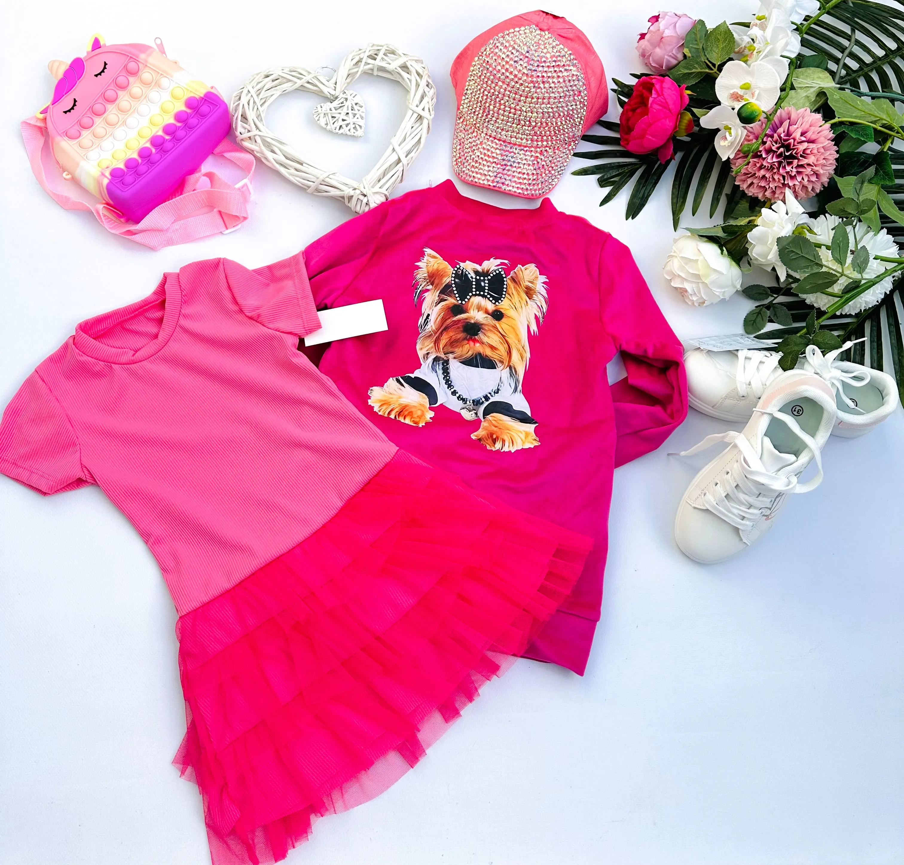 Pink tulle slip