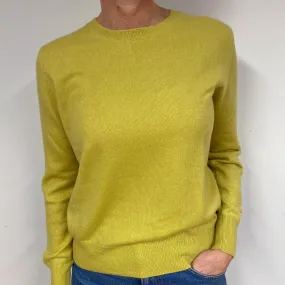 Pistachio Green Cashmere Crew Neck Jumper Medium