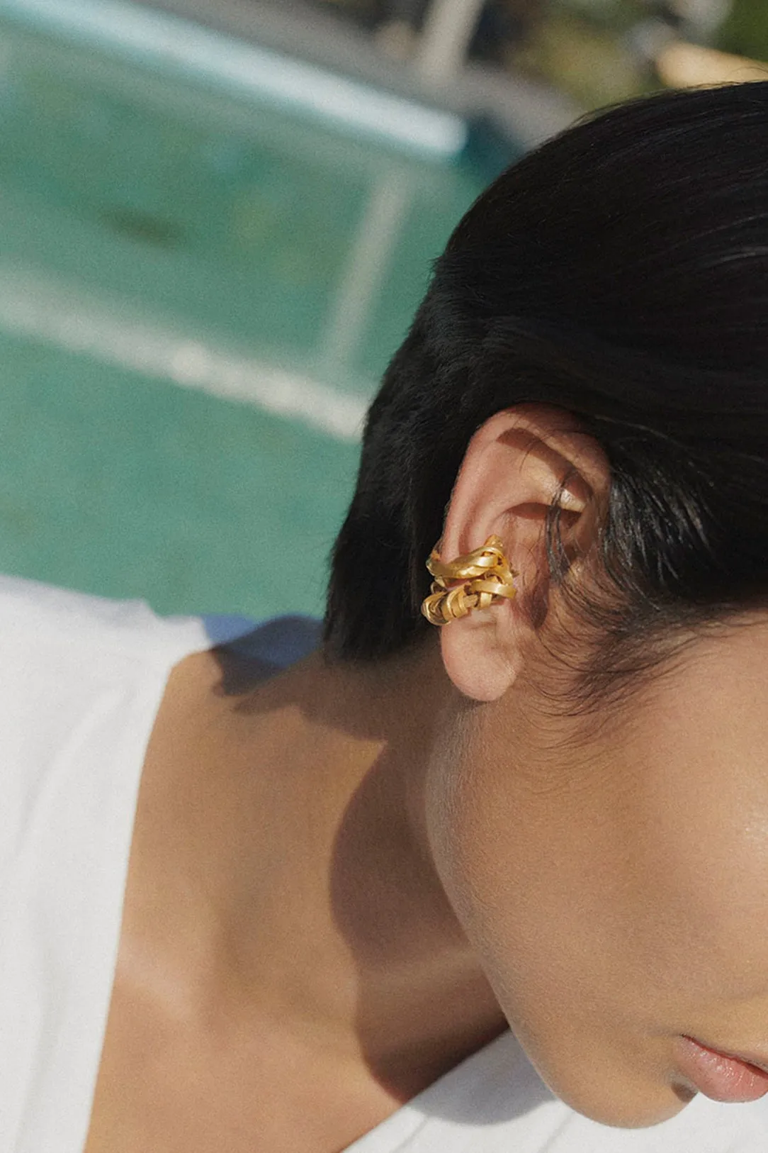Puzzled - Gold Vermeil Ear Cuff
