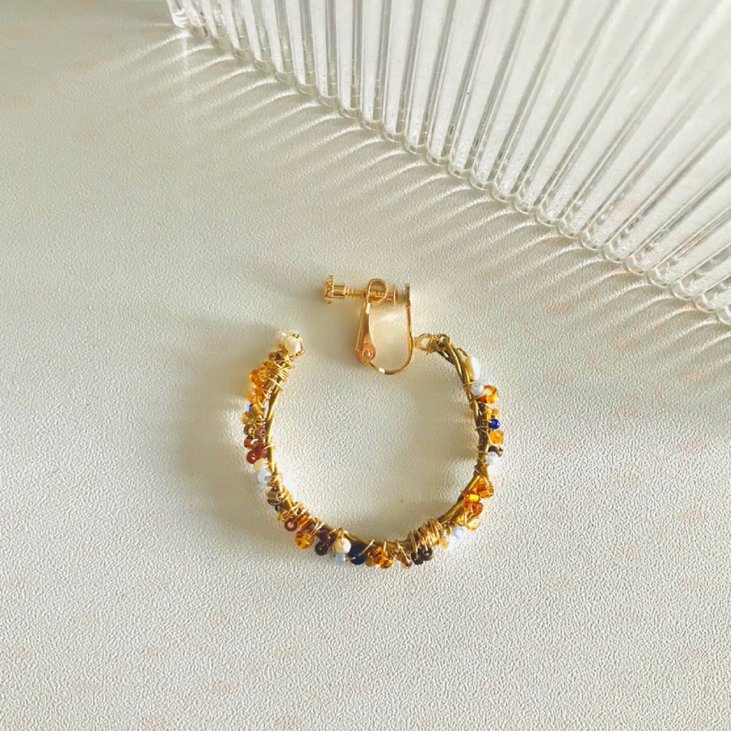 "Secret Garden" Beaded Ear Clip