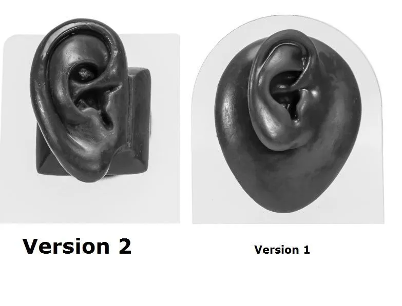 Realistic Adult-Sized Silicone Right Ear Display - Tan Body Bit Version 2