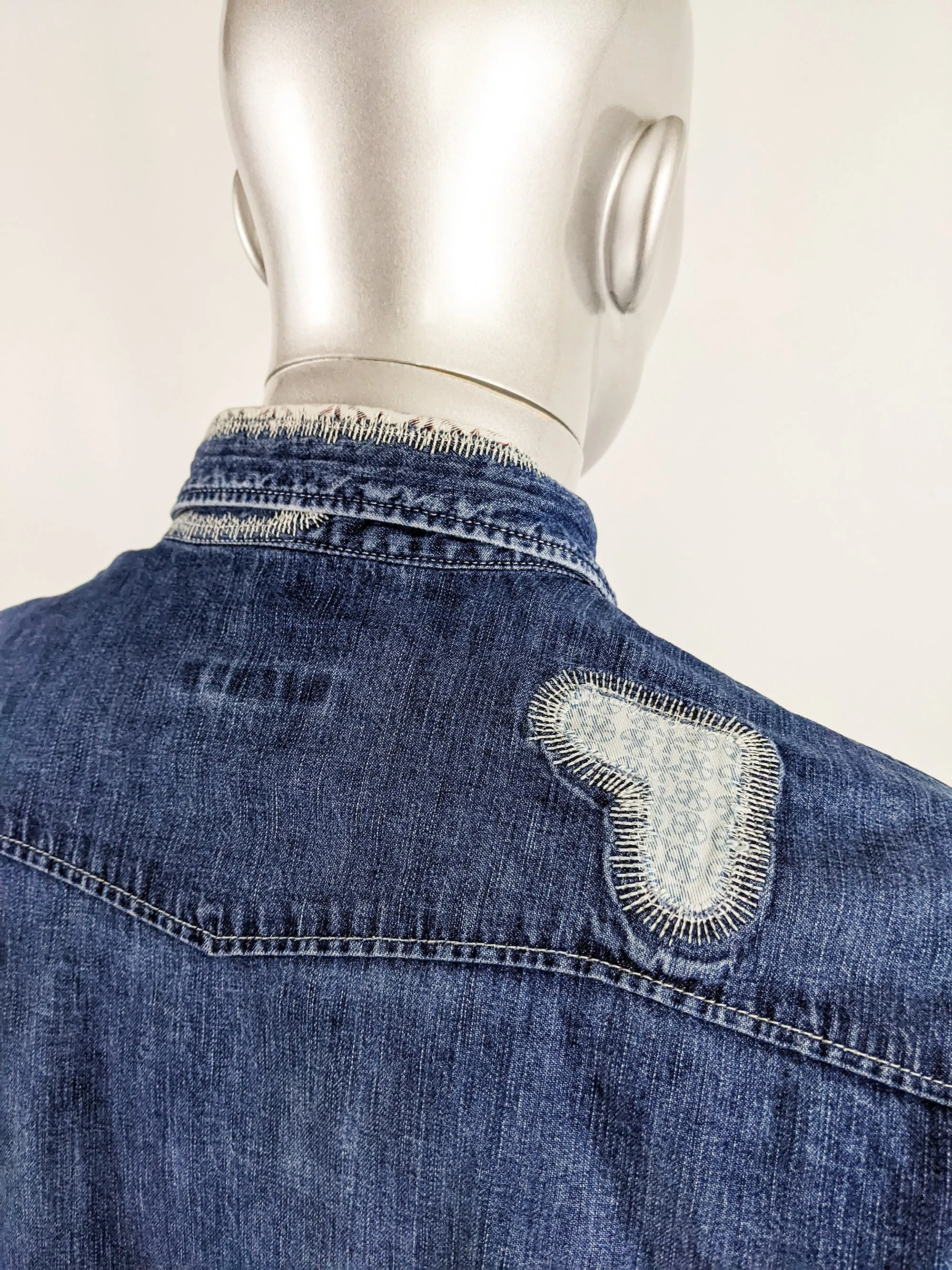 Red Ear by Paul Smith Vintage Mens Denim Shirt, 1990s