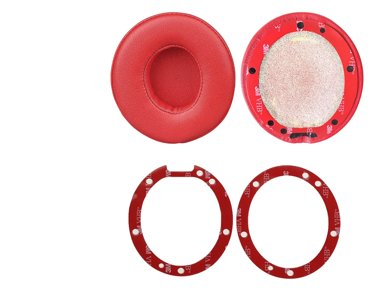 Replacement earpads for Beats Solo2/Solo3 Wireless Bluetooth - Red