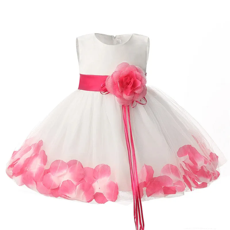 Rose Petals Flower Dress, Size 6M-24M