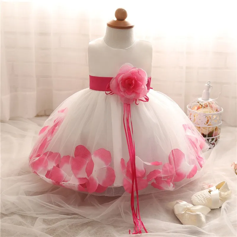 Rose Petals Flower Dress, Size 6M-24M