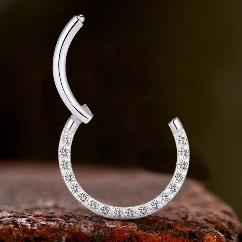 Round Titanium Cartilage Hoop Septum Piercing