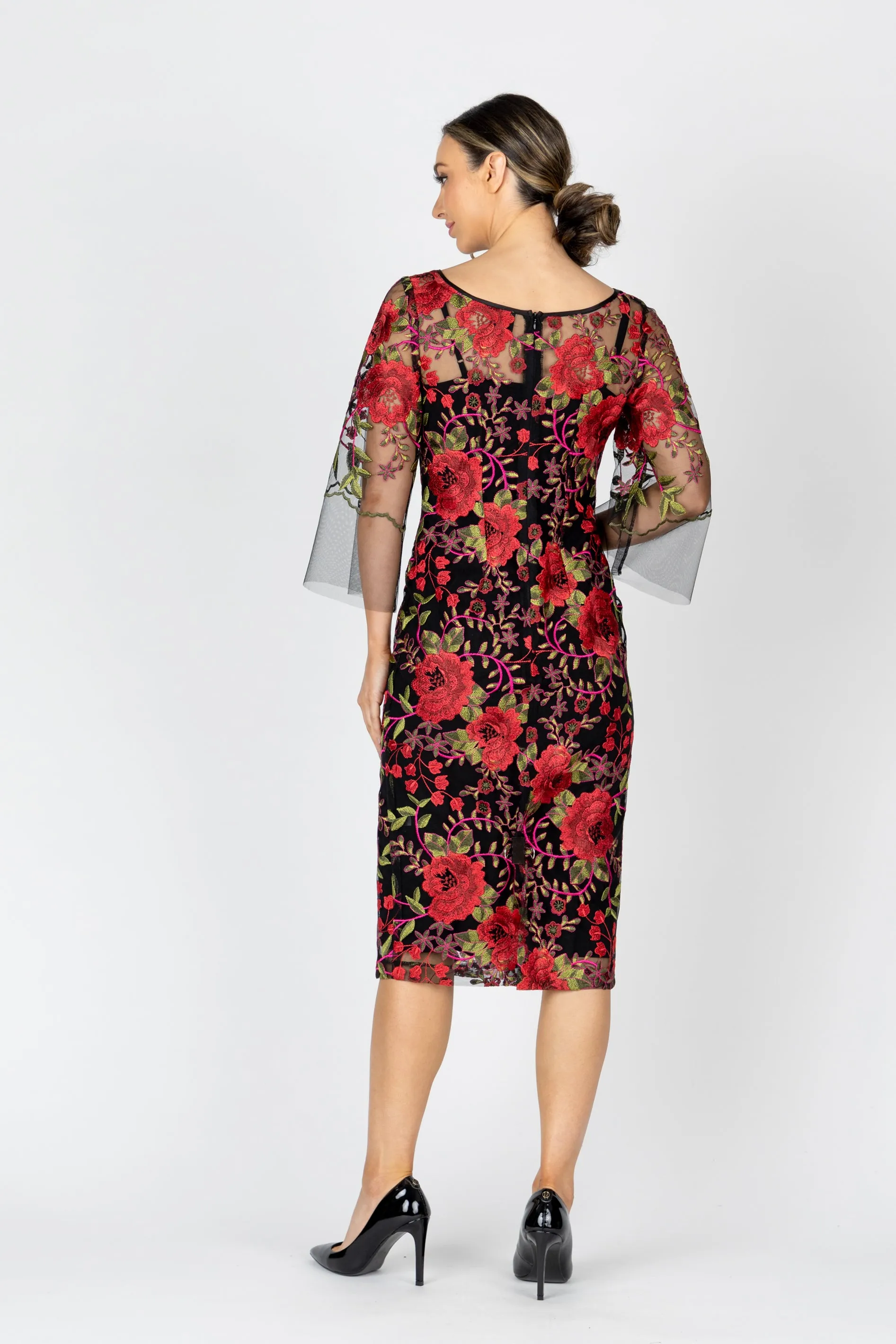 RUBY ROSE Bell Sleeve Midi Dress