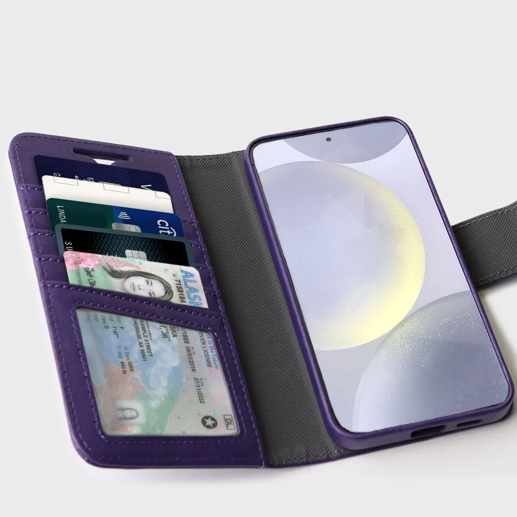 Samsung Galaxy S25 Leather Wallet Case With MagSafe | RFID Blocking   5 Card Slots
