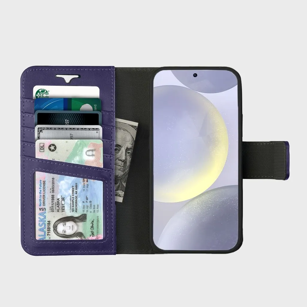 Samsung Galaxy S25 Leather Wallet Case With MagSafe | RFID Blocking   5 Card Slots