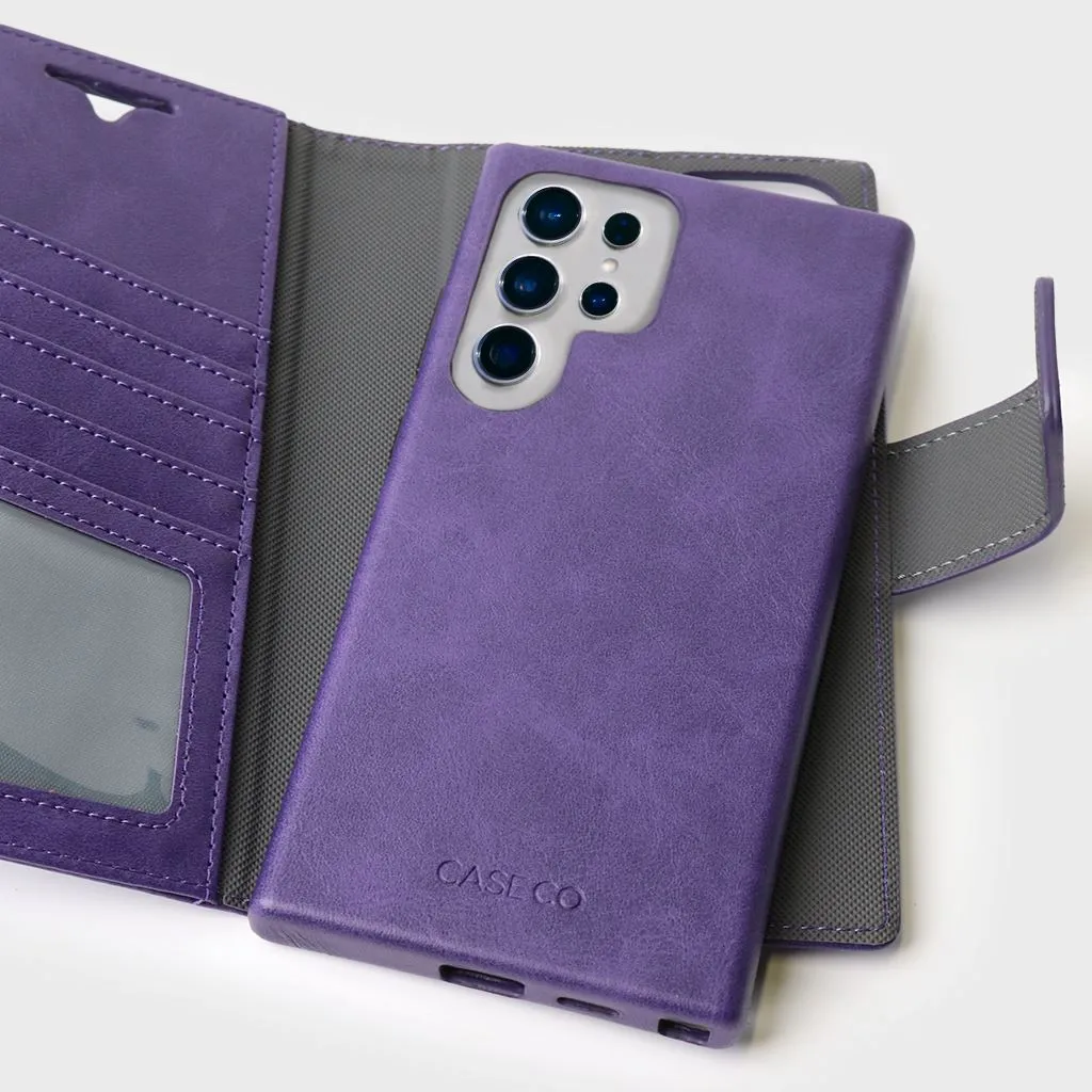 Samsung Galaxy S25 Ultra Leather Wallet Case With MagSafe | RFID Blocking   5 Card Slots