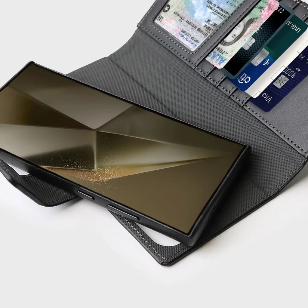 Samsung Galaxy S25 Ultra Leather Wallet Case With MagSafe | RFID Blocking   5 Card Slots
