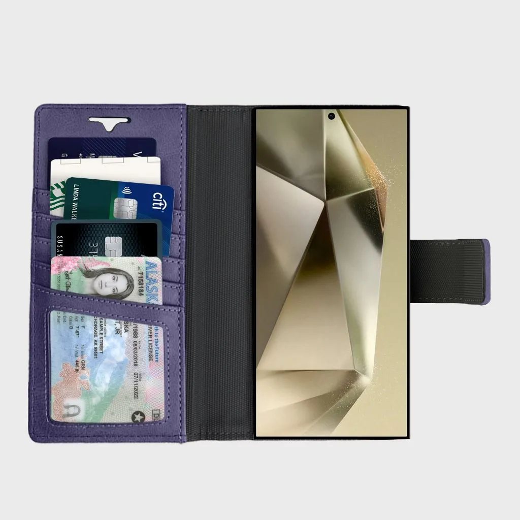 Samsung Galaxy S25 Ultra Leather Wallet Case With MagSafe | RFID Blocking   5 Card Slots