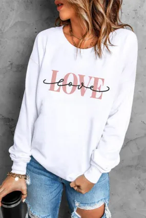 Shoreline Boutique LOVE Dropped Shoulder Sweatshirt