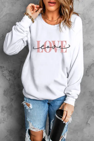 Shoreline Boutique LOVE Dropped Shoulder Sweatshirt
