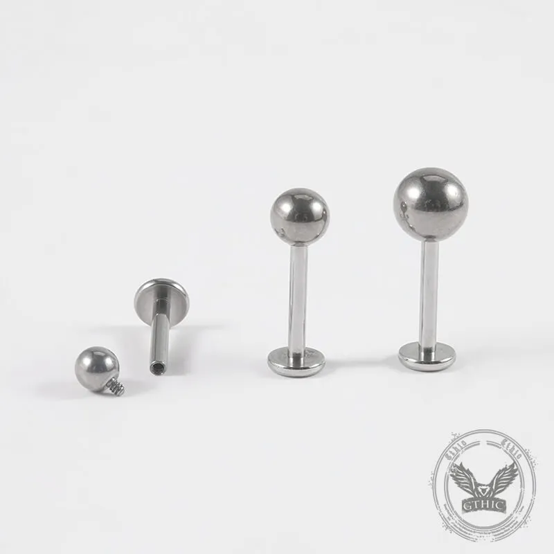 Silver Color Screw Back G23 Titanium Piercing Ring