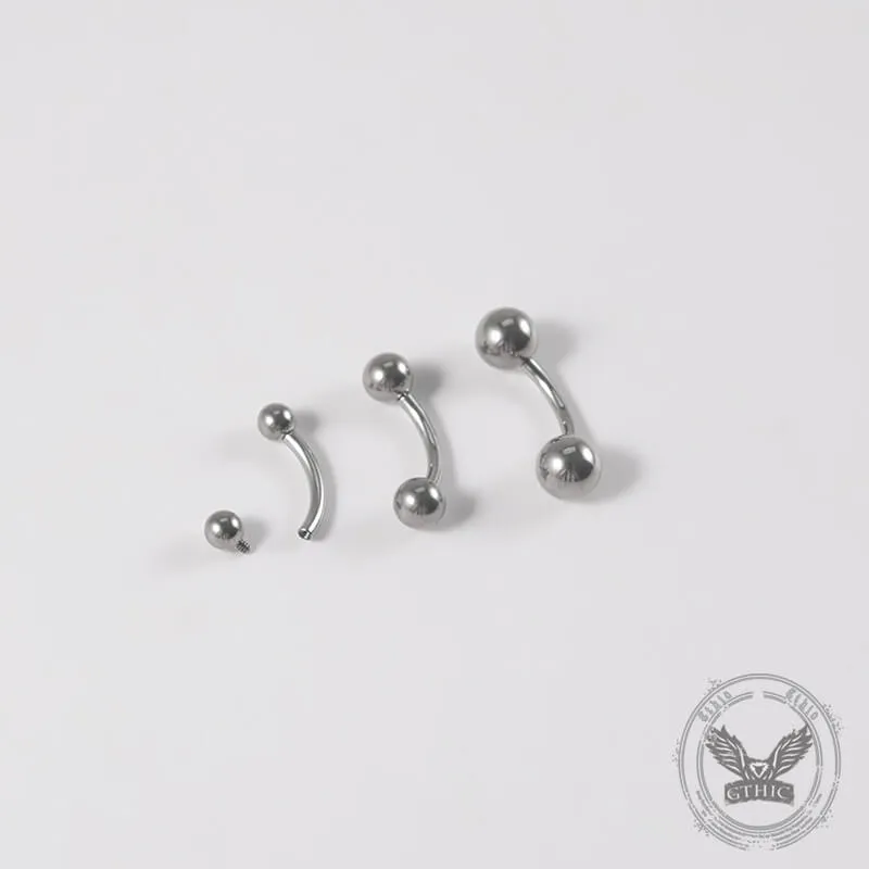 Silver Color Screw Back G23 Titanium Piercing Ring
