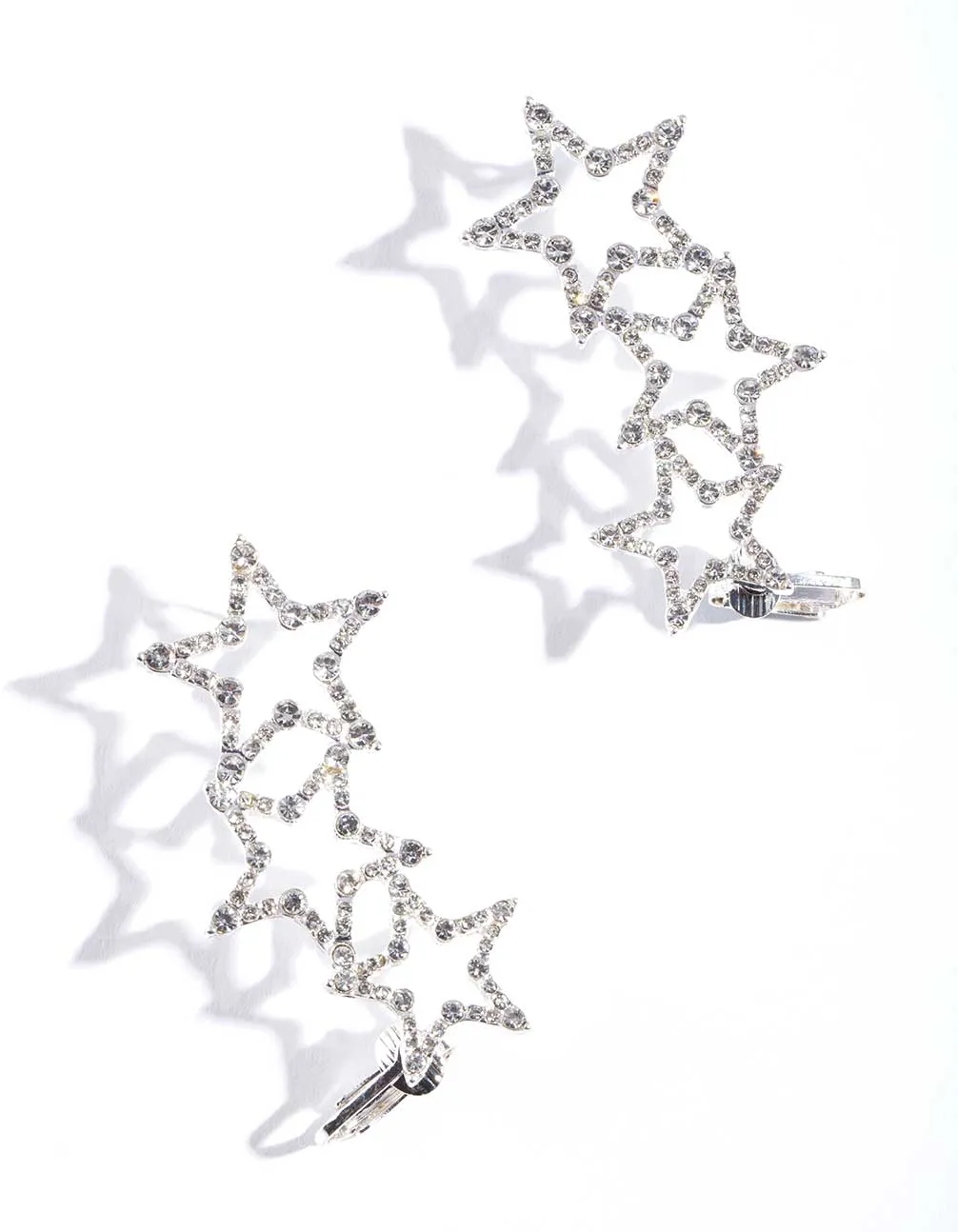 Silver Diamante Star Ear Cuff
