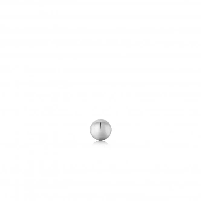 Silver Mini Sphere Barbell Single Earring E035-01H