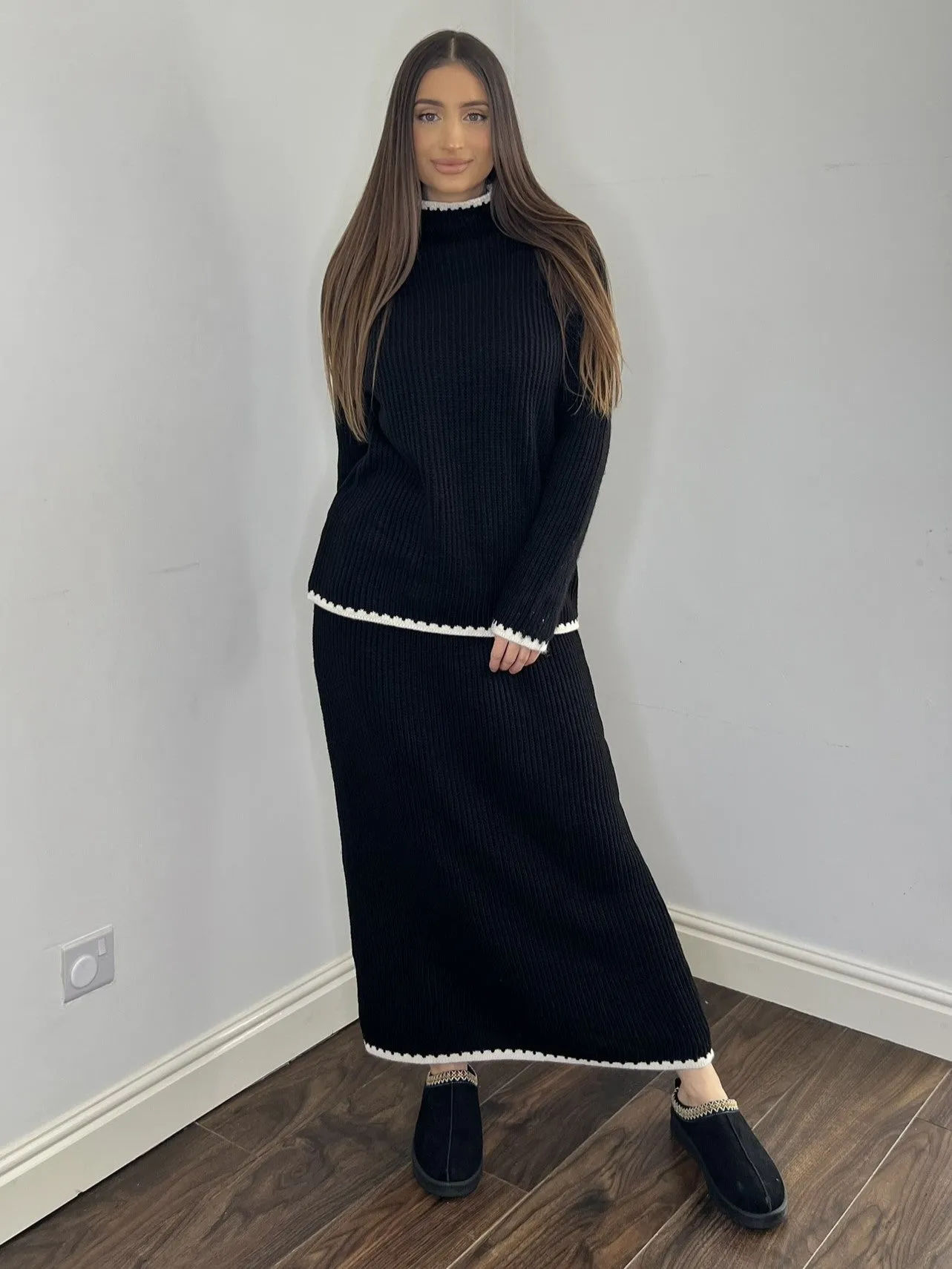 Simi Skirt Co-Ord - Black
