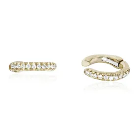 Single Diamond Cartilage Ear Cuff (No Piercing)