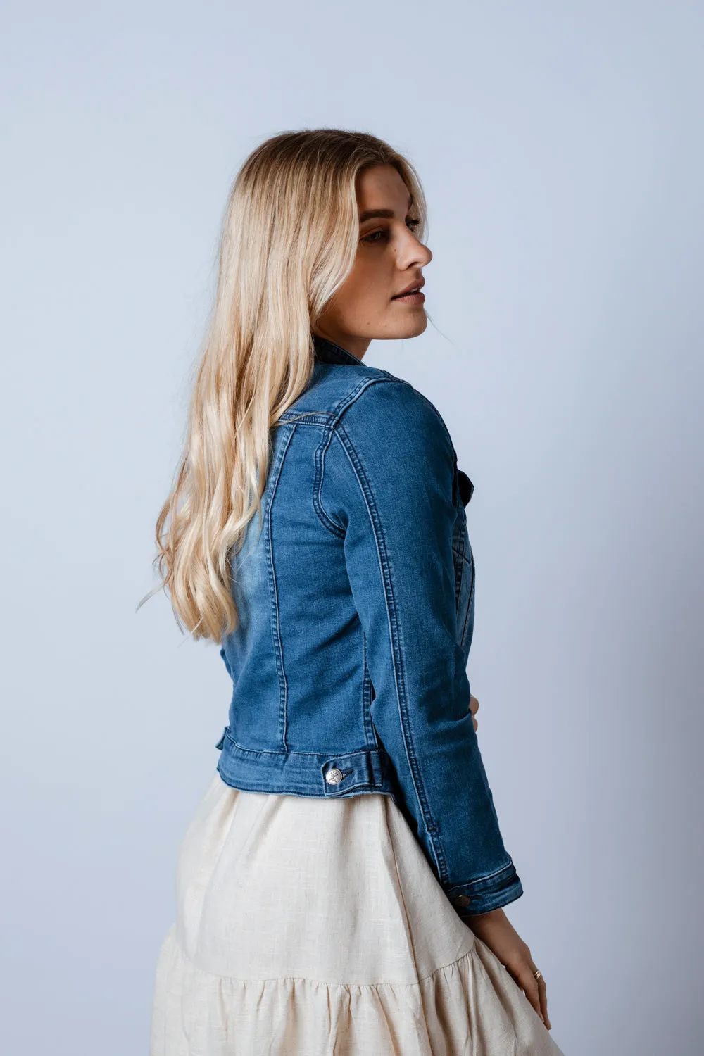 Skylar | Cropped Denim Jacket