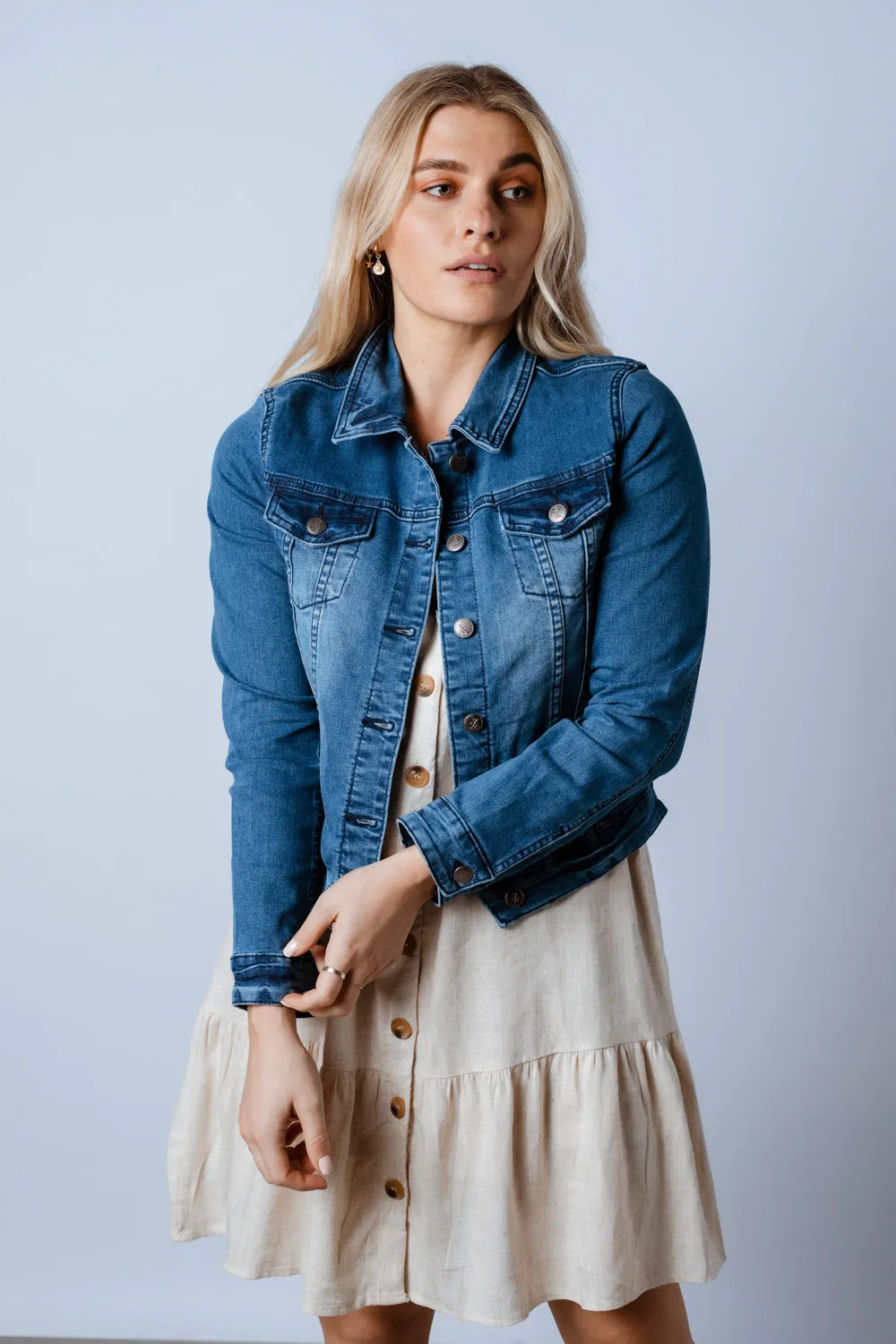 Skylar | Cropped Denim Jacket