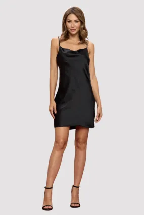 Solid Satin Slip Dress