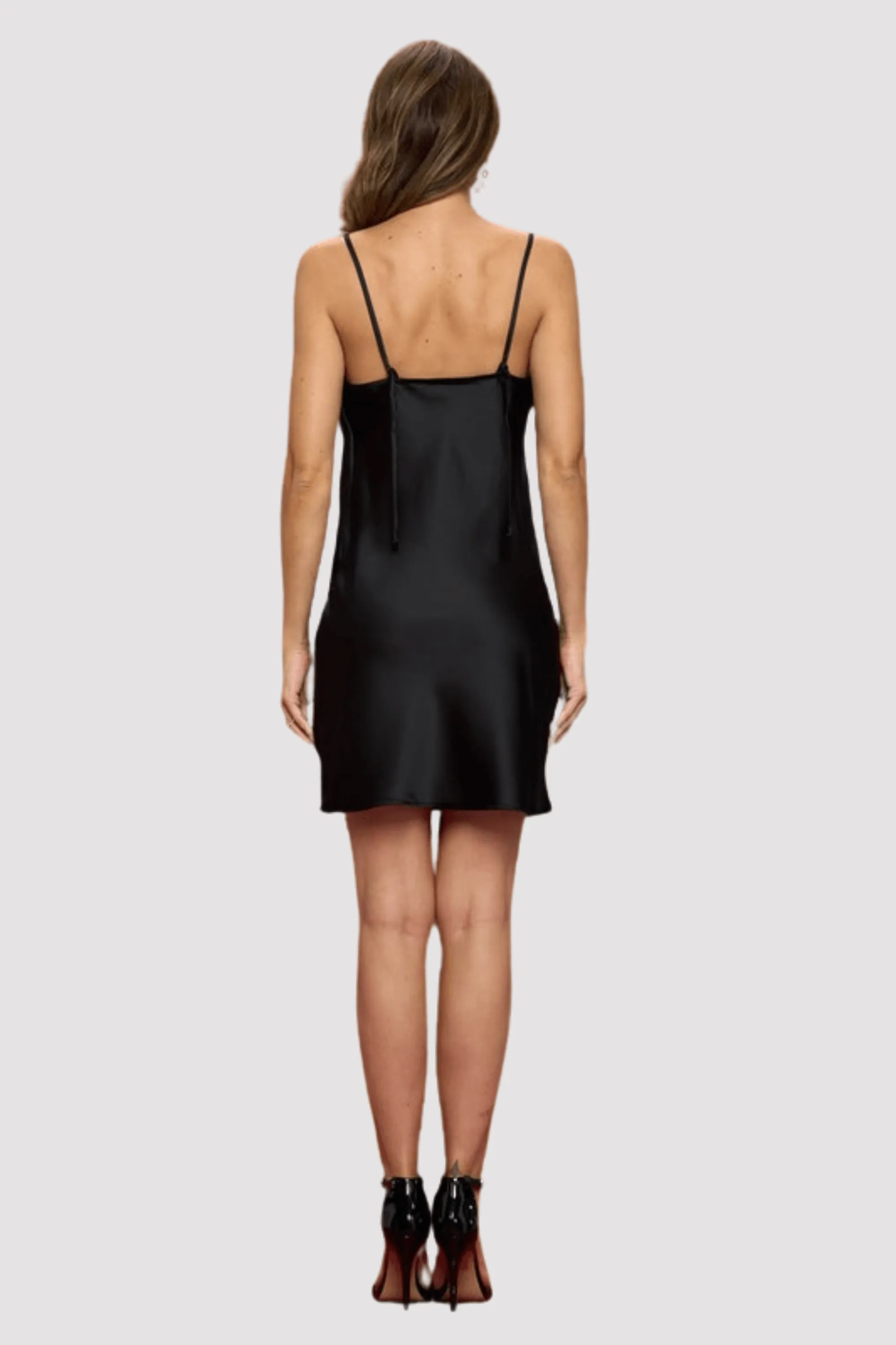 Solid Satin Slip Dress