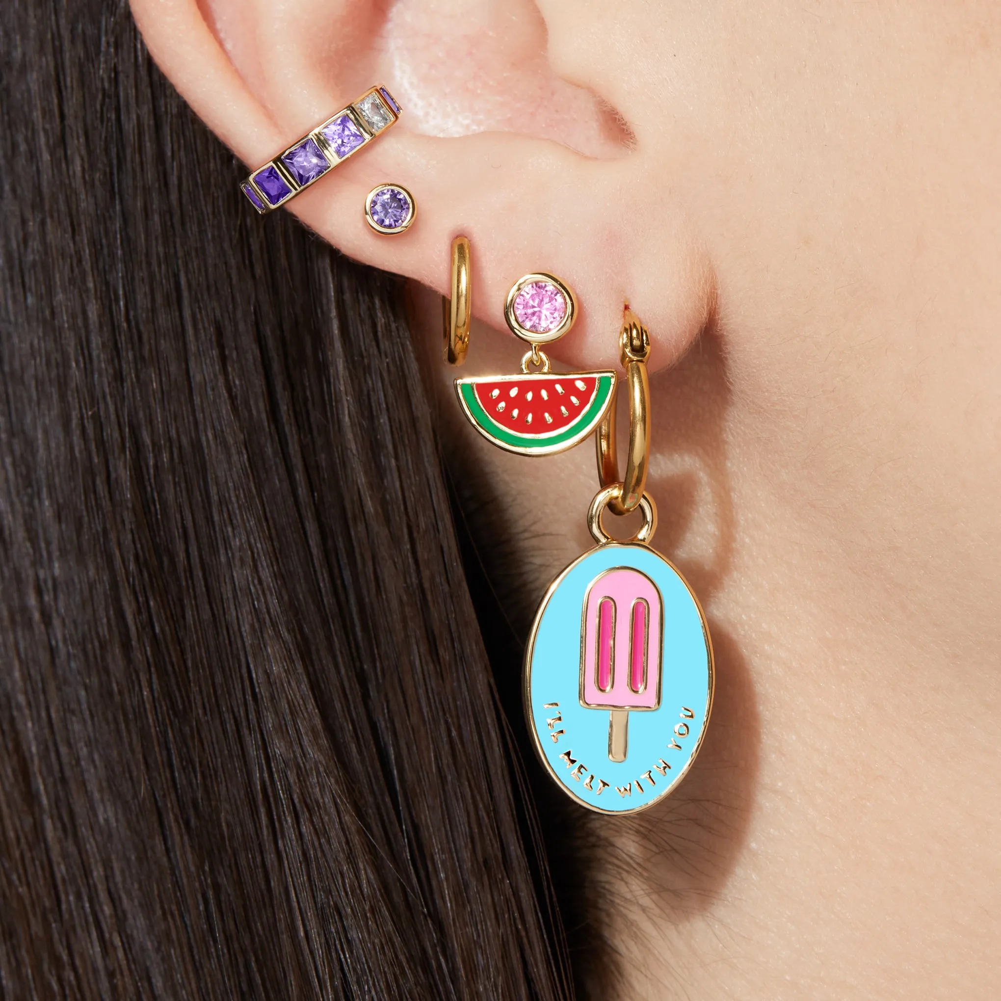 Solstice Ear Cuff - Purple