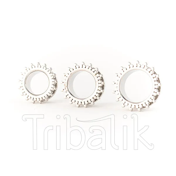 Stainless Steel Ear Tunnel Silver