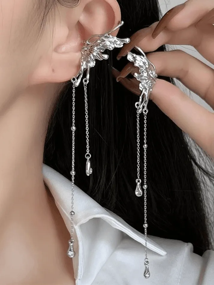 Tassel Fairy Butterfly Ear Cuffs