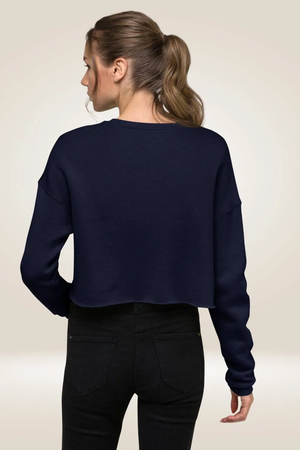 TGC Boutique X Reaction Navy Blue Cropped Sweatshirt