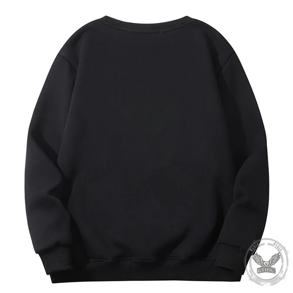 There Was Jesus Flower Crew Collar Fleece Sherpa Sweatshirt