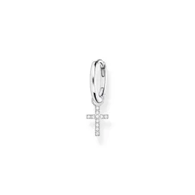 Thomas Sabo Single Hoop Earring with Cross Pendant Silver