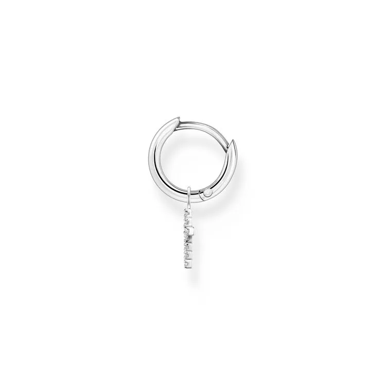 Thomas Sabo Single Hoop Earring with Cross Pendant Silver
