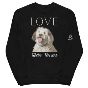Tibetan Terrier lovers, unisex eco sweatshirt