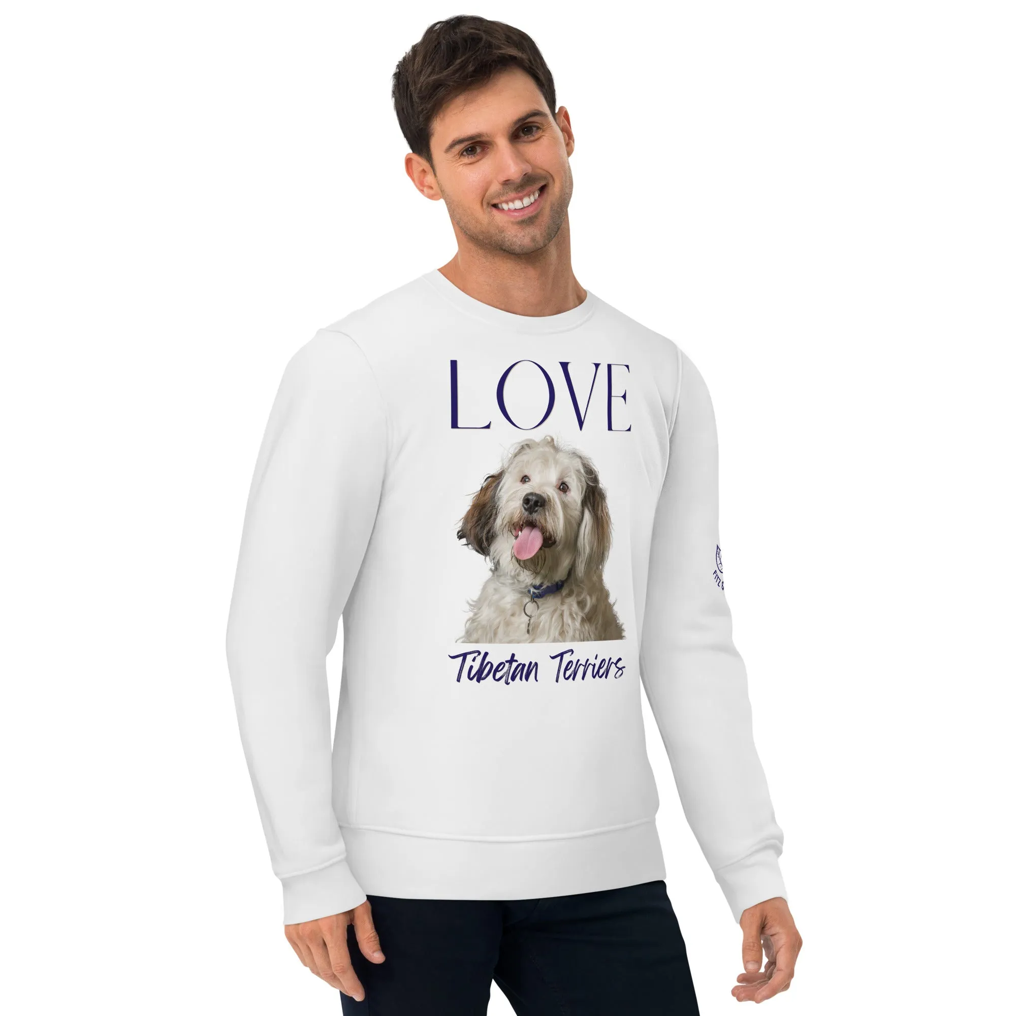 Tibetan Terrier lovers, unisex eco sweatshirt