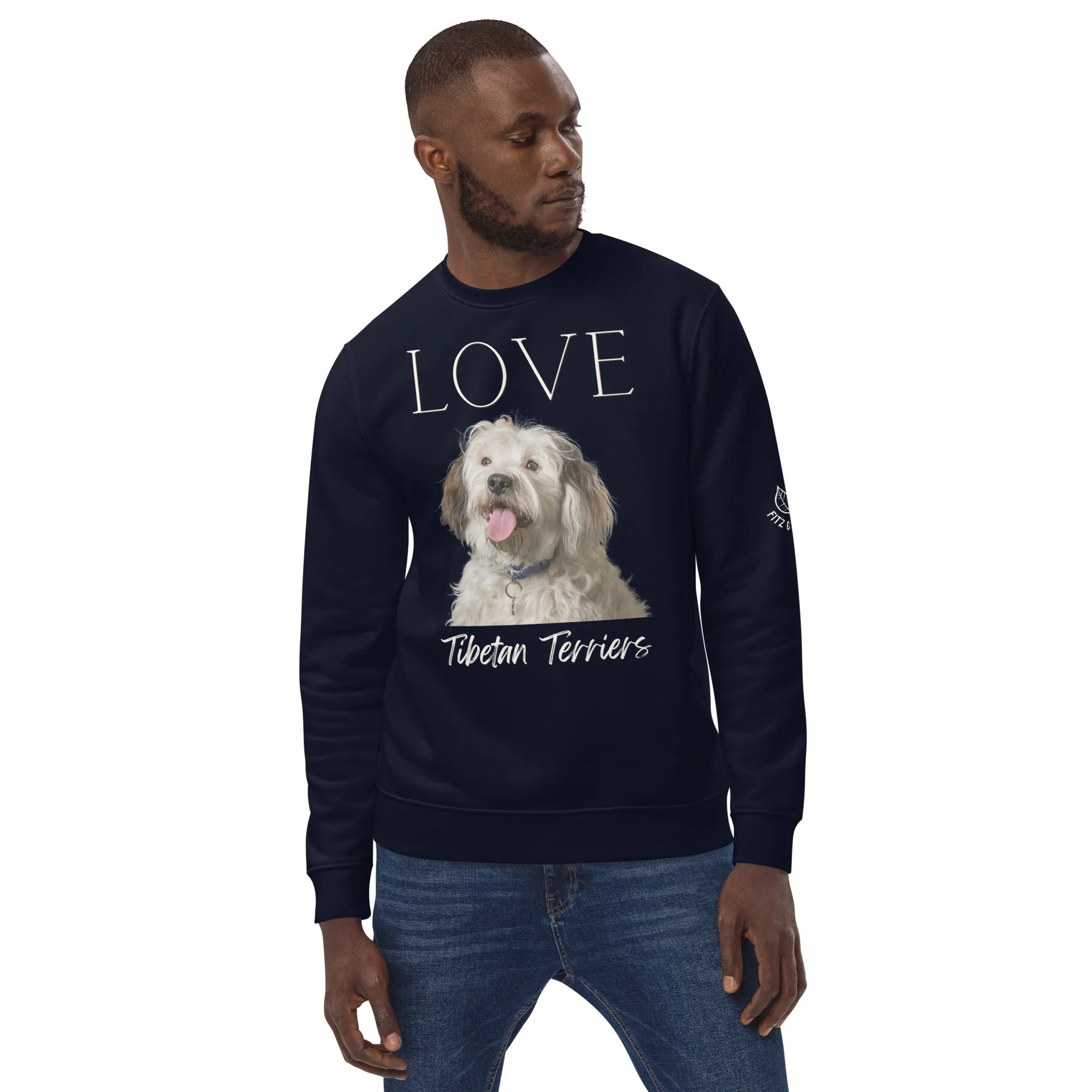 Tibetan Terrier lovers, unisex eco sweatshirt