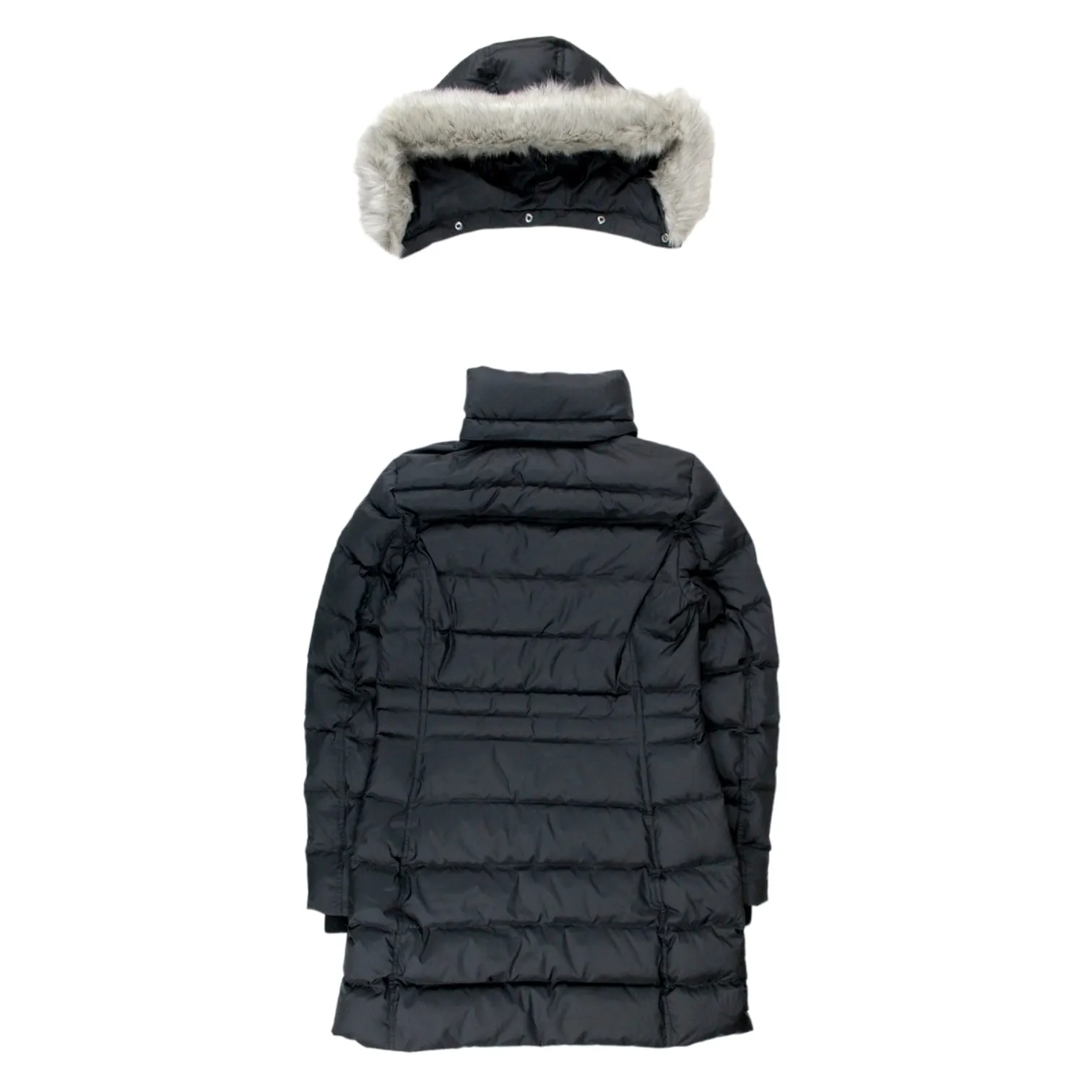 Tommy Hilfiger Black Hooded Quilted Coat