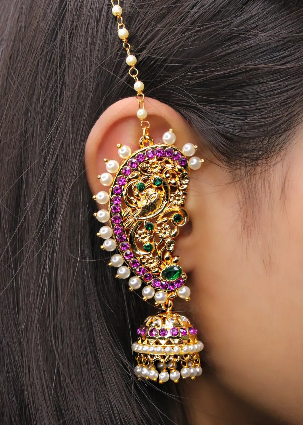 TRENDY FLORET EAR-CUFFS