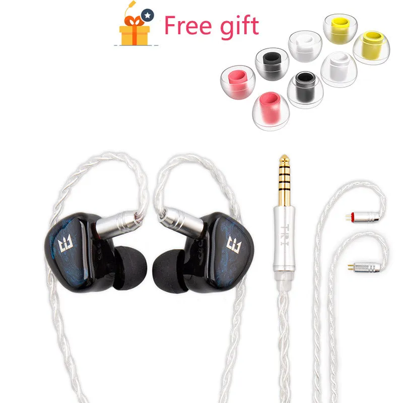 【TRI Star River】High end IEM Earphones Quality In-ear Monitors Dual Dynamic Drivers 2Pin Wired Earphone with Tuning Switch