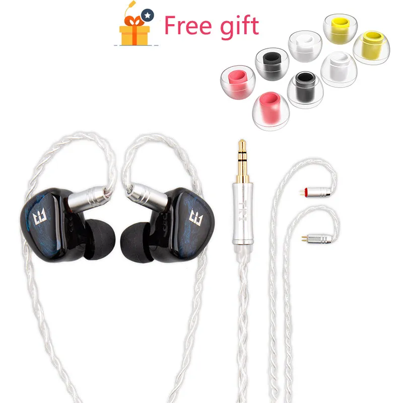 【TRI Star River】High end IEM Earphones Quality In-ear Monitors Dual Dynamic Drivers 2Pin Wired Earphone with Tuning Switch