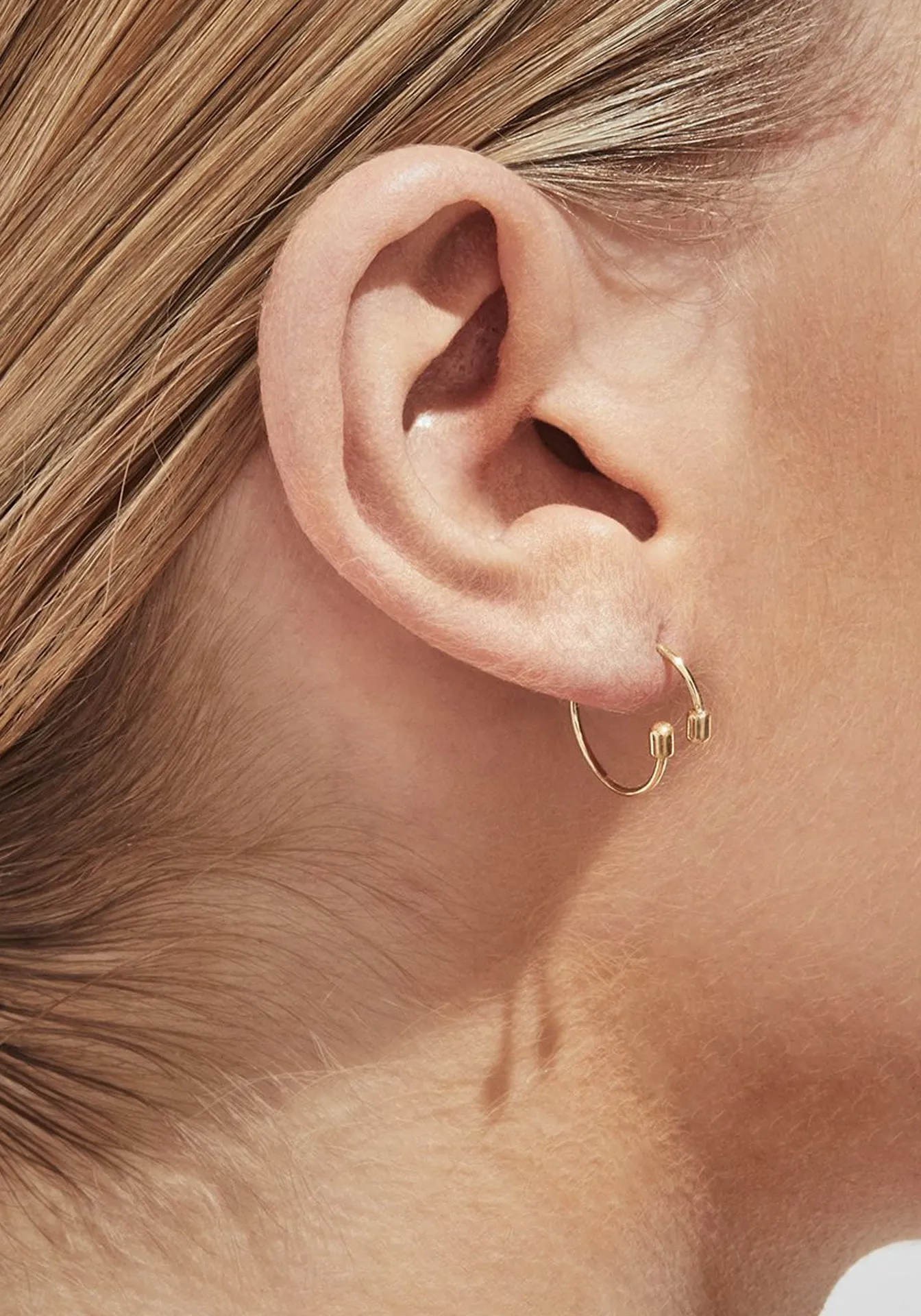Twist 01, Yellow Gold Earring
