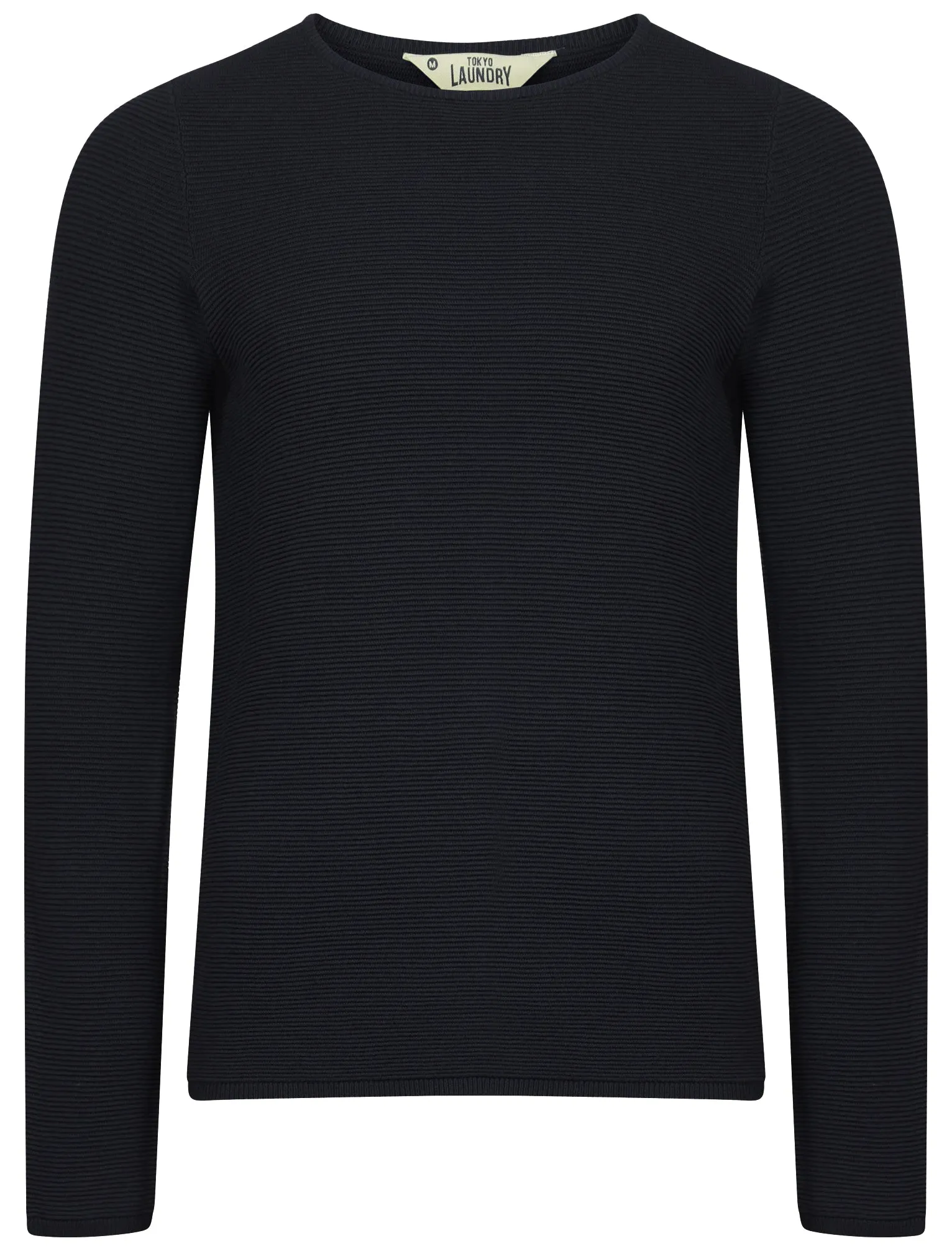Tymon Ripple Stitch Jumper in Dark Navy - Tokyo Laundry