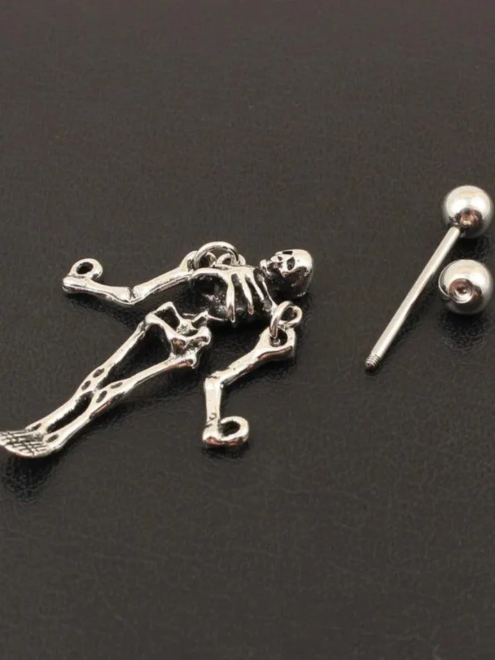 Uniwim 1pc Halloween Skull Pendant Earring