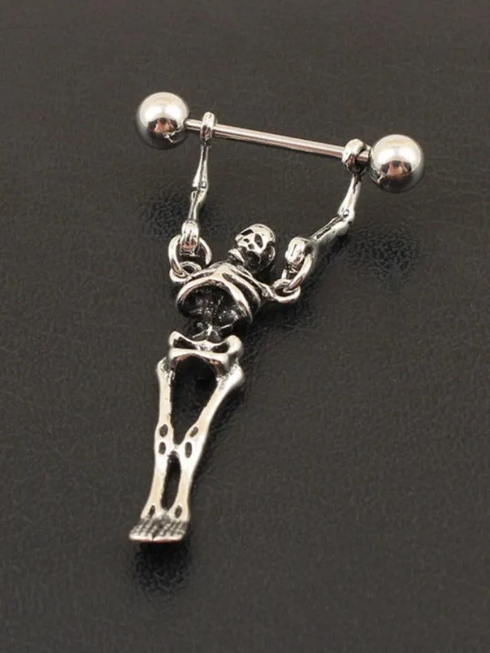 Uniwim 1pc Halloween Skull Pendant Earring