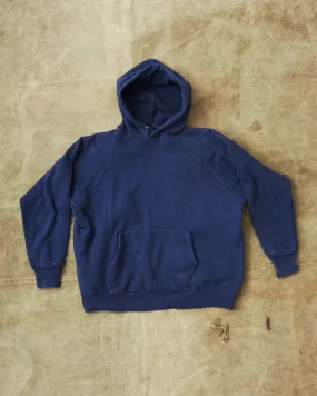 Vintage 50/60's Navy Colored Raglan Sleeved Thermal Hoodie