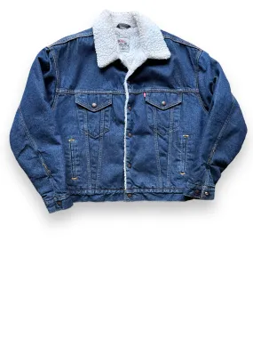Vintage Dark Levis Sherpa Type III Denim Jacket SZ M | Vintage Denim Workwear Seattle | Barn Owl Seattle